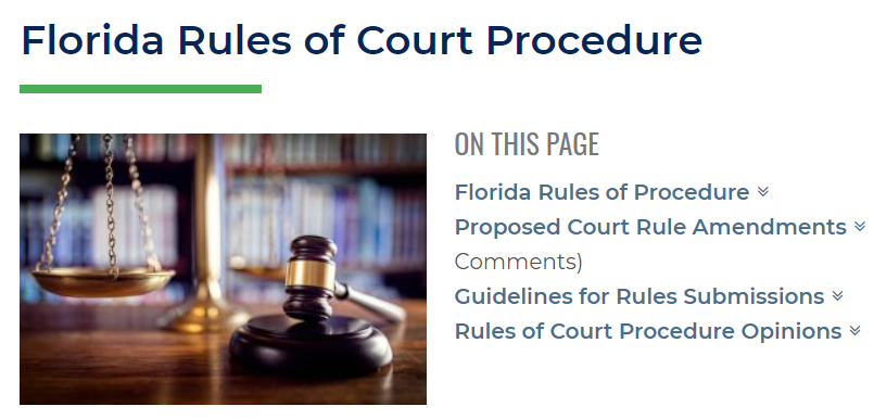 Florida Bar Rules of Court graphic